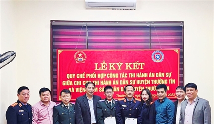 Lễ ký kết quy chế phối hợp trong công tác Thi hành án dân sự, hành...